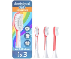 Demirdental vaikiškos galvutės, skirtos Philips Sonicare vaikų sonic dantų šepetėliams nuo 7 iki 10 metų, atitinka Hx6043 Hx6044, 3 vnt., raudonos