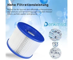 Denkmsd filtras pripučiamam Spa, infinite spa filtro kasetė clever spa 75 x 100 mm aukštis 75 mm baseino filtro kasetė, filtras spa aquaparx (4 vnt.)
