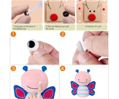 Derjdisf didelės lipnios googly akys amatų projektams - 3d efektą suteikiančios priklijuojamos akys - idealiai tinka amatams, žaislams, iškarpų albumams ir kortelių puošmenoms