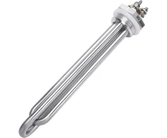 Dernord kaitinimo elementas 36 V 300 W 1 colio Dn25 Bsp kaitinimo strypas nerūdijančio plieno flanšas su silikoniniu žiedu dvigubo U tipo
