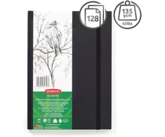 Derwent Academy sąsiuvinis / eskizų knyga A4, kietas viršelis, 128 puslapiai / 64 lapai 135 g/m² popierius, perforuoti kraštai, idealiai tinka piešimui, eskizų darymui ir spalvinimui, aukščiausios kokybės, 2306010