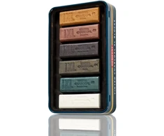 Derwent Xl anglies blokelių rinkinys, 6 vnt., 60 mm itin platūs spalvinimo pieštukai, tirpūs vandenyje, idealūs eskizams, piešimui ir ekspresyviam piešimui, profesionali kokybė pieštukų dėžutėje 2306177