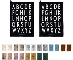 Rankšluostis Design Letters Virtuvės Rankšluosčiai (juodi) - 2 vnt., 100% Medvilnė, 60x40 cm