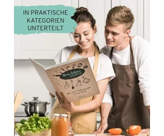 Design Wunder® receptų knyga, skirta rašyti pačiam, A4 formato, pagaminta iš 100% perdirbto popieriaus - mano mėgstamiausi receptai, skirti rašyti pačiam ir rinkti į nuosavą receptų knygą - „pasidaryk pats“ kulinarinė knyga, rašyk pats