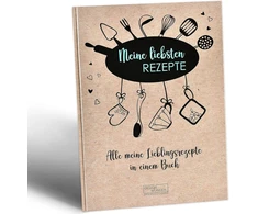 Design Wunder® receptų knyga, skirta rašyti pačiam, A4 formato, pagaminta iš 100% perdirbto popieriaus - mano mėgstamiausi receptai, skirti rašyti pačiam ir rinkti į nuosavą receptų knygą - „pasidaryk pats“ kulinarinė knyga, rašyk pats