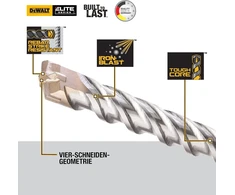 Dewalt Sds-plus Elite Grąžtas 10x260mm, 4 pjovimo briaunos