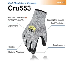 Dex Fit lengvi darbo pirštinės Fn330, 3d patogus tvirtas sukibimas, plonos, lanksčios, tamprios nailono, spandekso, patvarios, vandens pagrindo, nitrilo putos, skalbiamos mašinoje, pilkos, Fn 330