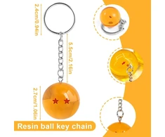 Dezp 1 x anime raktų pakabukas, 3d dragon ball raktų pakabukas, dragon ball raktų žiedas vaikams, raktų pakabukas su animaciniu motyvu, dragon ball, žvaigždės, merch (2 žvaigždutės)