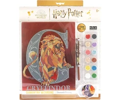 Diamantiny harry potter 21019 - wizarding stand together gryffindor - mozaikos rinkinys - crystal art diamond painting veikla - 1 x a4 paveikslėlis, įvairiaspalvis, 21 x 29.7 cm