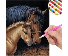 Diamond painting arkliai mozaika deimantinė aplikacija arklys 5d