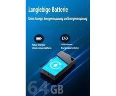 Diktofonas Dictaphone Mini 64 Gb atminties balso įrašymo įrenginys, įkraunamas per Usb, balso įrašymo įrenginys su aktyvavimu balsu, įrašymo įrenginys su mikrofonu, balso įrašymo įrenginys su rašymo funkcija, susitikimams ir interviu