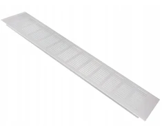 Didelė aliuminio ventiliacinė grotelė baldams 500x100 mm - sidabrinė ventiliacija