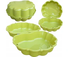 DIDELĖ SMĖLIO DĖŽĖ DVIGUBAS Plaukimo baseinas KEVALAS uždara 2 DALYS 156x95 MOCHTOYS