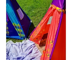 DIDELĖ VAIKIŠKA PALAPINĖ TEEPEE TIPI STABILUS NAMAS MĖLYNA
