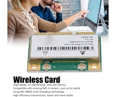 Atminties kortelė Didelės spartos Wifi 6ghz belaidė kortelė Triband Atnaujinimas Suderinama su Wifi 6 maršrutizatoriais Bt 5.2 Mu Mimo Ax210hmw Pcie skirta Win10 Win11 ir Os