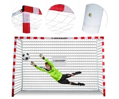 Dideli metaliniai futbolo vartai Dunlop 300x200x110cm, skirti naudoti sode