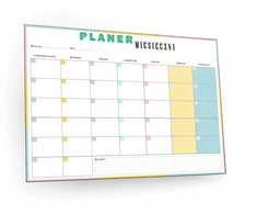 Didelio formato mėnesinis sieninis nuvalomas planuoklis 60x80 spalvos