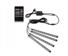 Didelis 48 led usb app pultelis muzikos automobilio salono apšvietimas