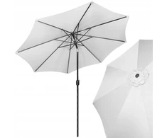 Didelis sulankstomas sodo skėtis Springos, pilkas, laužomas, tvirtas, 300 cm su rankena