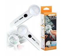 Objektyvas Didinamasis stiklas su led apšvietimu 8x 37mm Jakemy Jm-z19