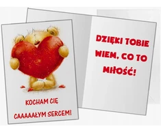 Diena atvirukas su meškiuku, valentininis, jubiliejui