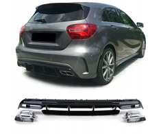 Difuzorius spoileris apdaila Mercedes W176 Amg blizgus