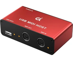 Digitallife autonominis Usb Midi host tiltelio įrenginys - 1 įėjimas/1 išėjimas 5-pin Din Midi sąsajos, Led ekranas, metalinis, raudonas (nereikalauja kompiuterio)