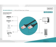 Digitus Cat 6 S-ftp Patch kabelis, juodas, Dk-1644-030-bl-10