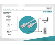 Digitus Cat 6 S-ftp tinklo kabelis, 7m, pilkas