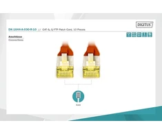 Digitus Cat 6a Lan kabelis, 3m, 10 vnt. pakuotė, Raudonas