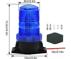 Dinfu mėlyna įspėjamoji lemputė automobiliui mėlyna 10-110 V Led krautuvo lemputė mėlyna besisukanti lemputė automobiliui sunkvežimiui krautuvui traktoriui automobiliui Utv Suv J-eep