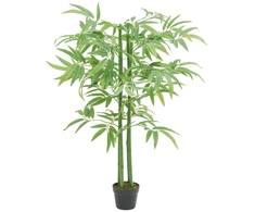 Dirbtinis bambukas, žalios spalvos, 120cm, 384 lapai
