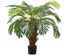 Dirbtinis paprastasis cikas su vazonu, žalias, 90 cm