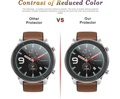 Diruite 4 vnt. ekrano apsaugų, skirtų amazfit gtr 47 mm ekranui (netinka amazfit gtr 2e), hd stiklo ekrano apsauga, skirta amazfit gtr išmaniajam laikrodžiui [atspari įbrėžimams] [atspari riebalams] [be