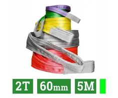Diržas stropas 2t 60mm 5m kėlimo su kilpomis