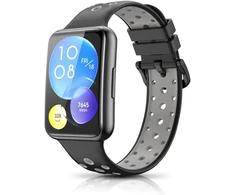 Dirželis Huawei Watch Fit 2, silikoninis, sportinis, juodas/pilkas