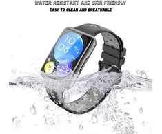 Dirželis Huawei Watch Fit 2, silikoninis, sportinis, juodas/pilkas