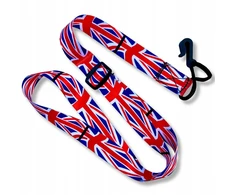 Dirželis ukulele Uk raudonas tamsiai mėlynas universalus nailoninis reguliuojamas