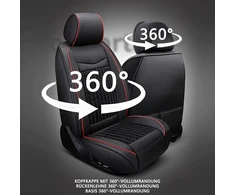 Disdada universalūs automobilio sėdynių užvalkalai, pu oda, sėdynių užvalkalai, automobilio priekinės sėdynės, 2 vnt. komplektas, kvėpuojantys austi ledo šilko automobilio sėdynių užvalkalai, tinkami automobiliams, visureigiams, pikapams (juoda raudona)