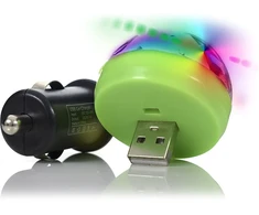 Diskotekos kamuolys Disco lemputė Usb automobiliui