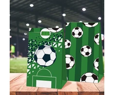 Disnace 12 vnt. futbolo vakarėlio dovanų maišelių rinkinys, dovanų maišelis, saldainių maišeliai, futbolo dovanų maišelis, gimtadienio maišeliai, futbolo vakarėlio maišeliai, futbolo vakarėlio maišeliai su 12 lipdukų, 4 raštai