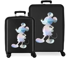 Disney 100 Special Shine Mickey Comic Adaptable kosmetikos krepšys, sidabrinis, lagaminų rinkinys