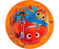 Disney 8 popierinės lėkštės Nemo 20 cm vakarėliams ir gimtadieniams