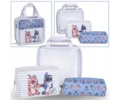 Dantų šepetėlis Disney Andzia ir Stitch kelioninių kosmetinių rinkinys su užtrauktuku, 3 vnt.