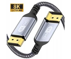 Displayport 8k Dp 1.4 kabelis 8k 60hz, 4k 144hz, 3m