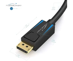 Displayport 8k kabelis 2m su užraktu, 32.4 Gbit/s