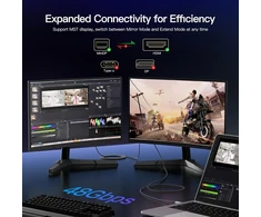 Displayport į Hdmi 2.1 Kabelis 8k 60hz, 4k 144hz, Hdr, Vrr