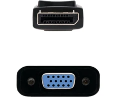 Displayport į Svga adapteris, 15cm, juodas
