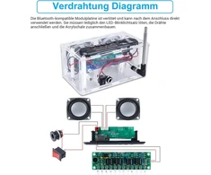 Kompiuterio kolonėlės Diy Bluetooth Garsiakalbis su Fm Radijo Rinkinys ir Nuotolinio Valdymo Pulteliu