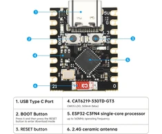 Vaizdo plokštė Diymore 4pcs Esp32 Esp32-c3 kūrimo plokštė mini Esp32 C3 palaiko wifi bluetooth